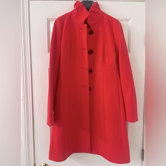 J. Crew Jackets & Blazers - J. Crew Dress Coat Button Closure Stand Up Collar Salmon Sz 2
